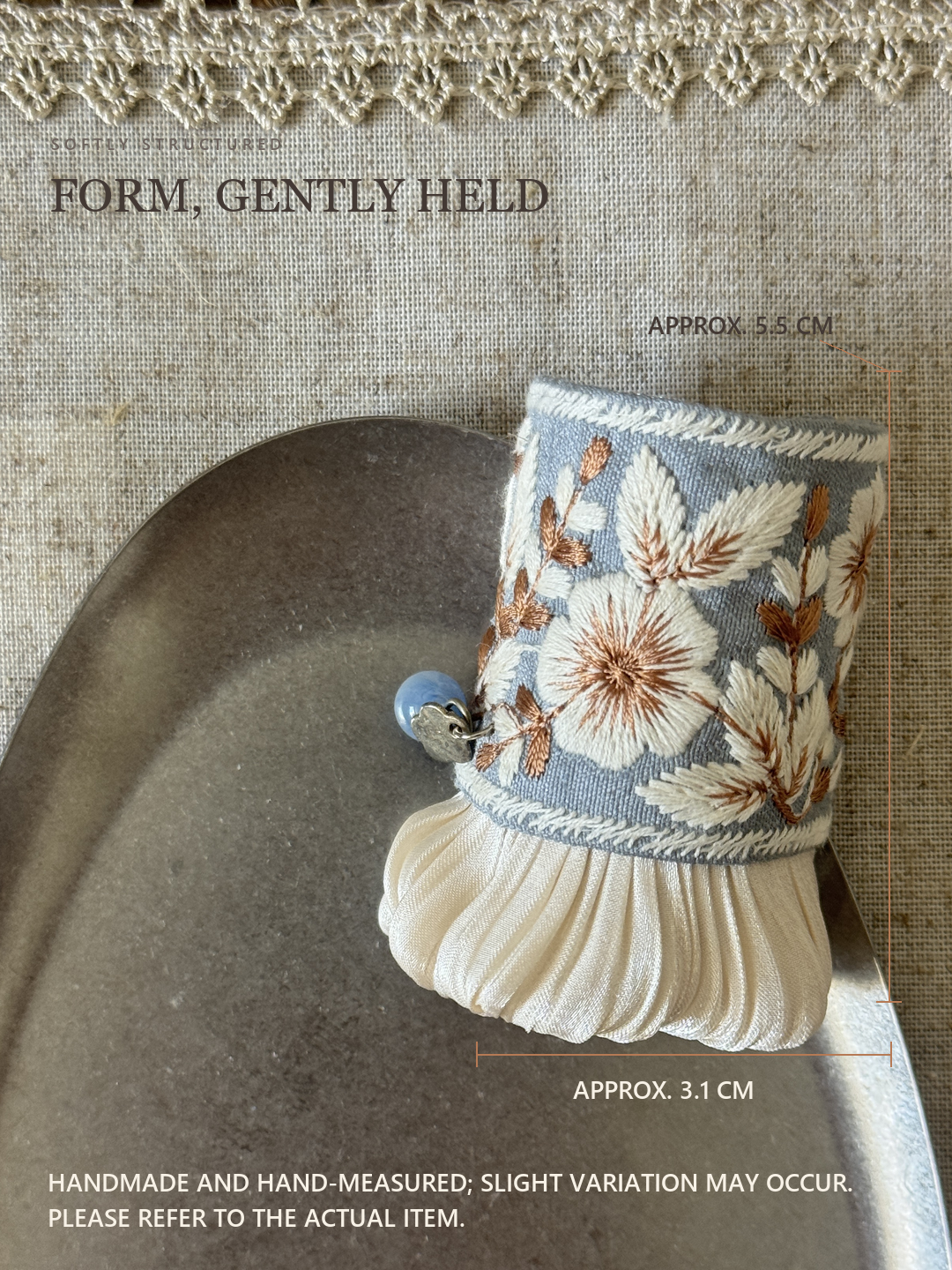 Bluebell Garden Pleat form and approximate body size guide